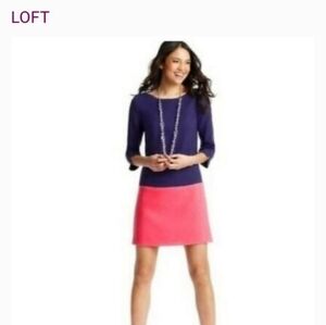 LOFT Women's Purple and Pink A-Line Skirt